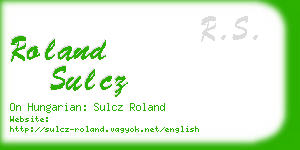 roland sulcz business card